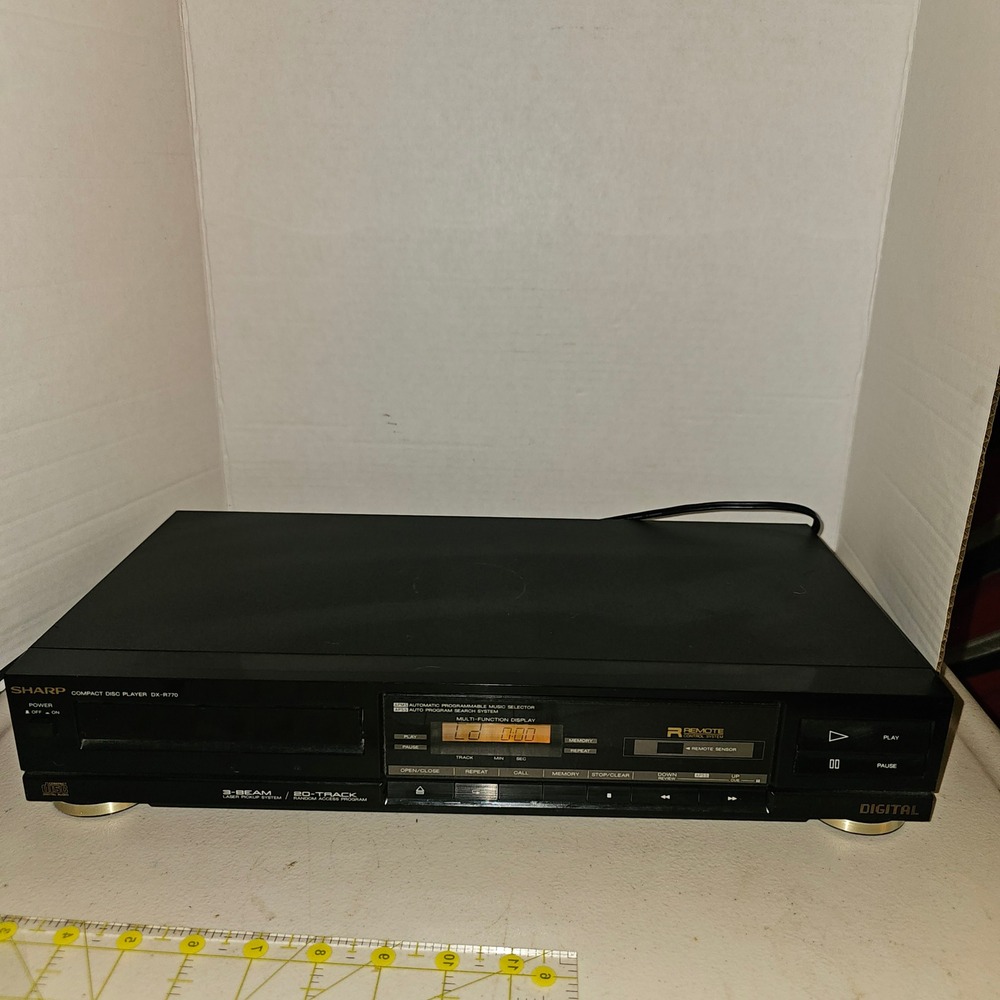 Sharp DX-R770‎ Compact Disc CD Player Vintage 3-Beam Laser 20-Track Japan Works
